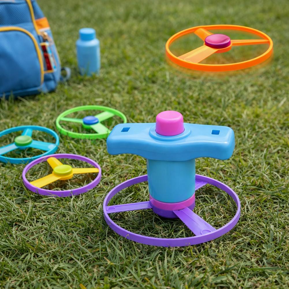 Kids Outdoor Fort Building Kit - Lanceur de disques volants pour enfants,