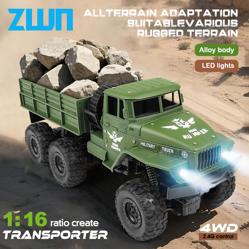 Kids Outdoor Vehicles - ZWN 1:16 2.4G camion militaire RC