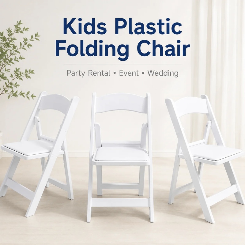 Kids Outdoor Chair Plastic - Chaises pliantes en plastique blanches pour