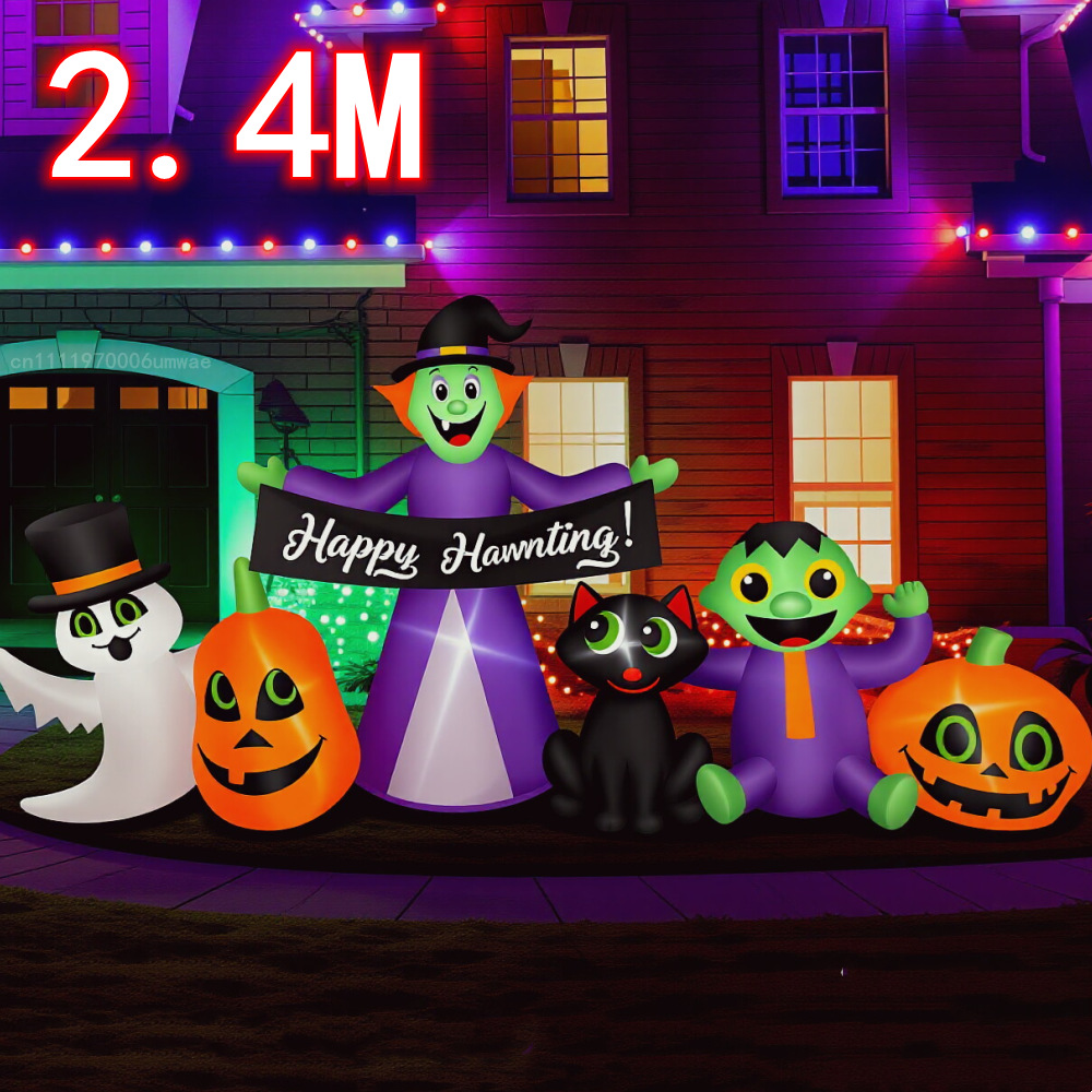Kids Outdoor Yard - Décoration gonflable d'Halloween de 2,4 m