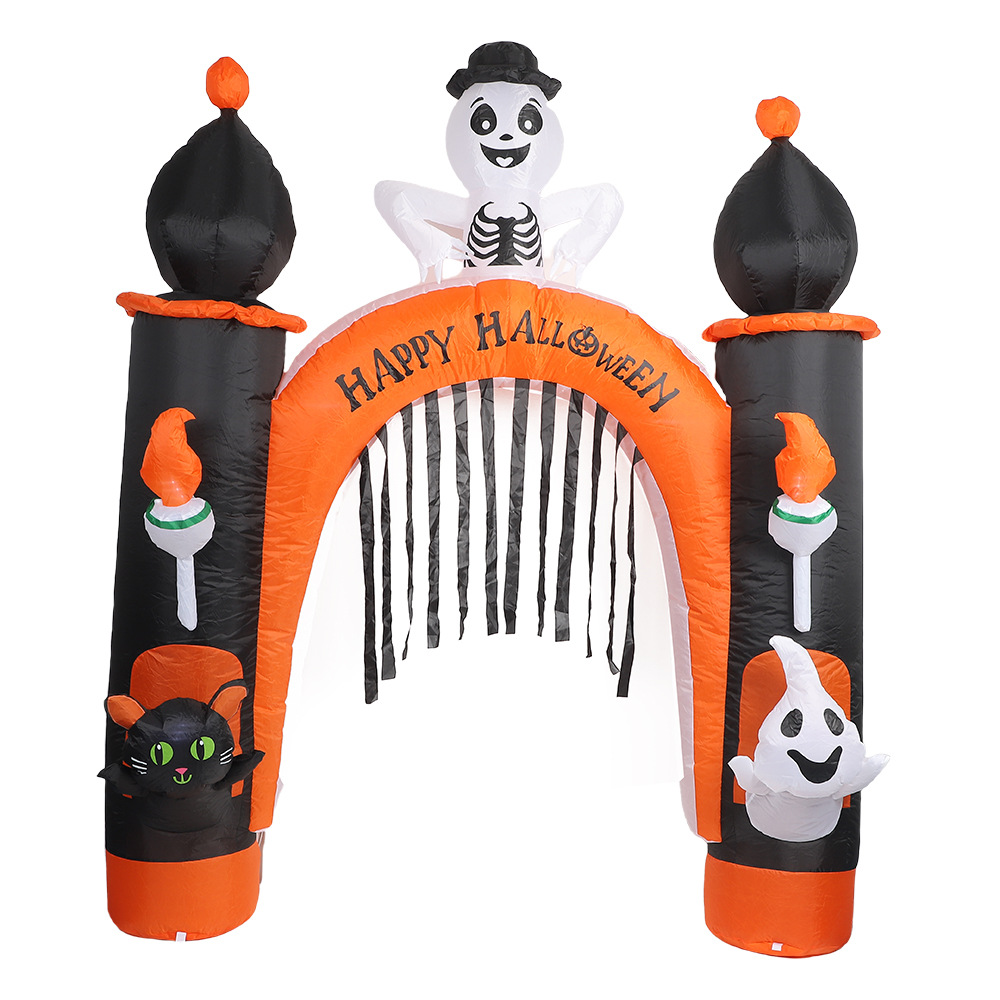 Kids Outdoor Yard - Arche fantôme gonflable pour Halloween, 2.4M,