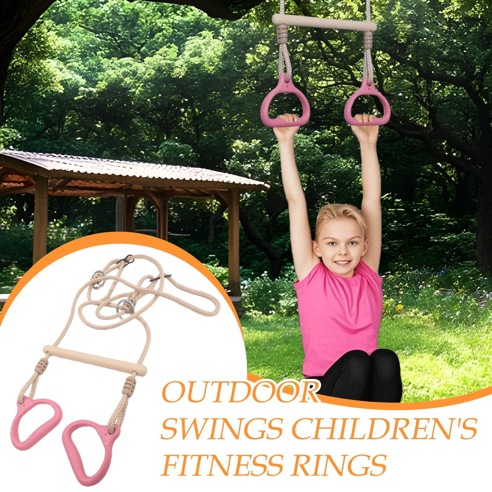 Kids Outdoor Gym Equipment - Barre pivotante, équipement de gymnastique, anneaux,