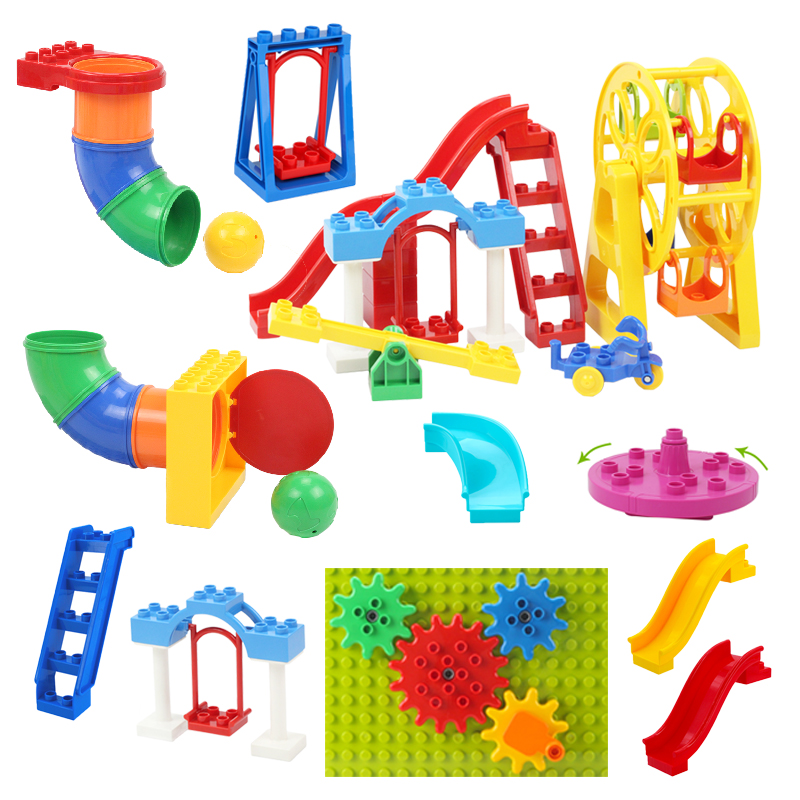 Kids Outdoor Swing And Slide - Grands blocs de construction pour aire
