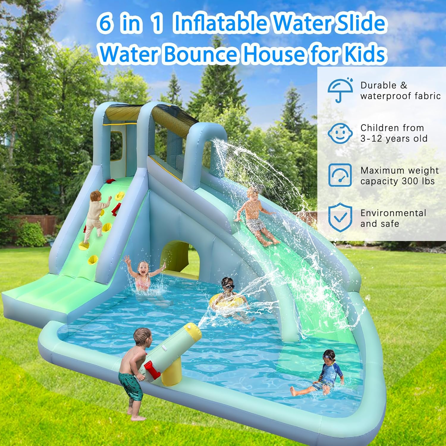 Parc aquatique gonflable 6-en- - Kids Outdoor Pool avis et prix