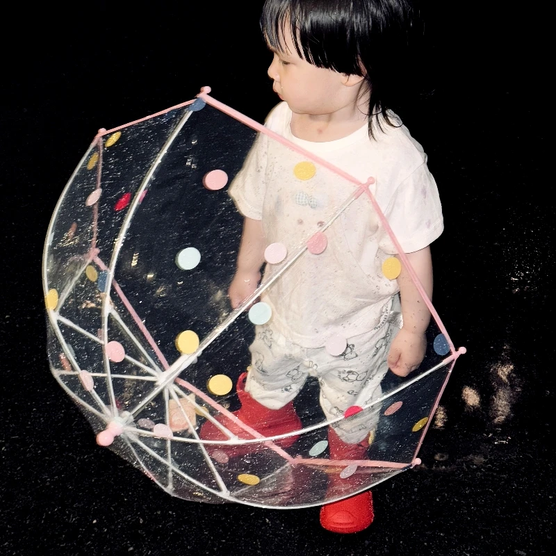 Parapluie transparent à pois p - Kids Outdoor Umbrella avis et prix